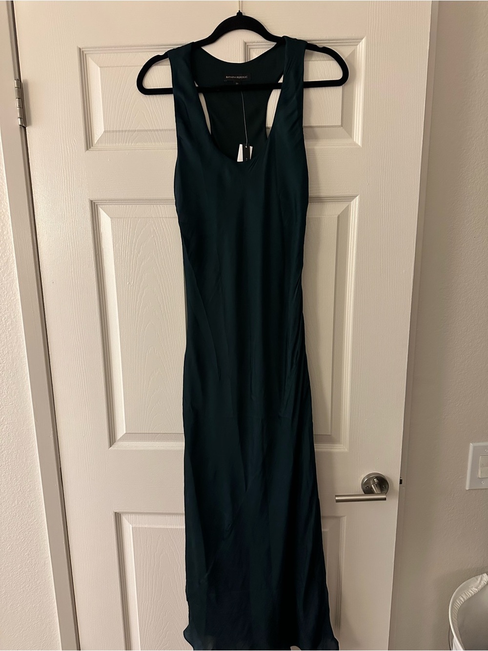 NWT Banana Republic Emerald Green Maxi Slip Dress - Picture 2 of 4